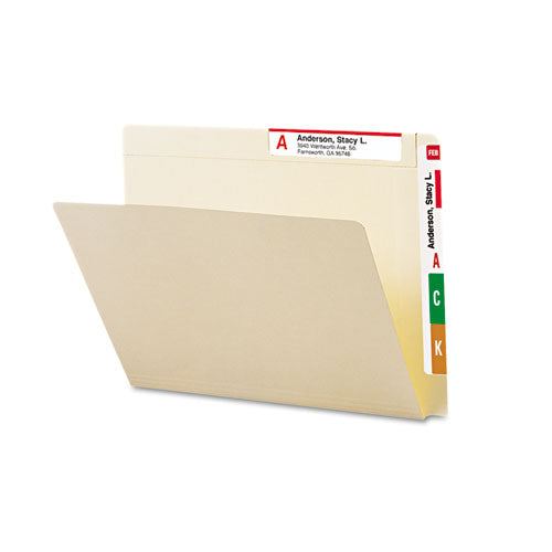 Heavyweight Manila End Tab Conversion File Folders, Straight Tabs, Letter Size, 0.75" Expansion, Manila, 100/box