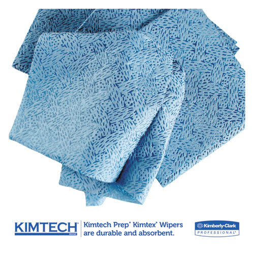 Power Clean Oil, Grease And Ink Cloths, 1/4 Fold, 12.5 X 12, Blue, 66/box, 8 Boxes/carton
