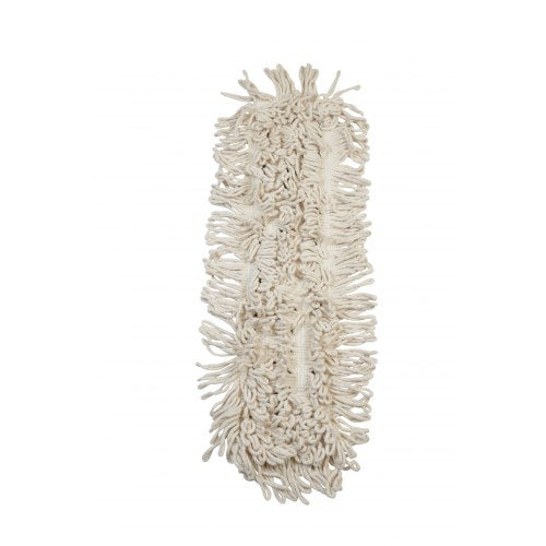 Disposable Looped White Dust Mop - 5" X 24" 12/Each