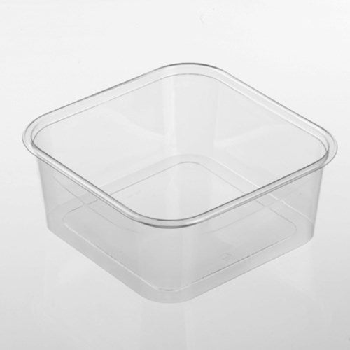 Square Tub Pet Clear 99 Oz. - 8.56" X 8.56" X 3.52" 100/Case