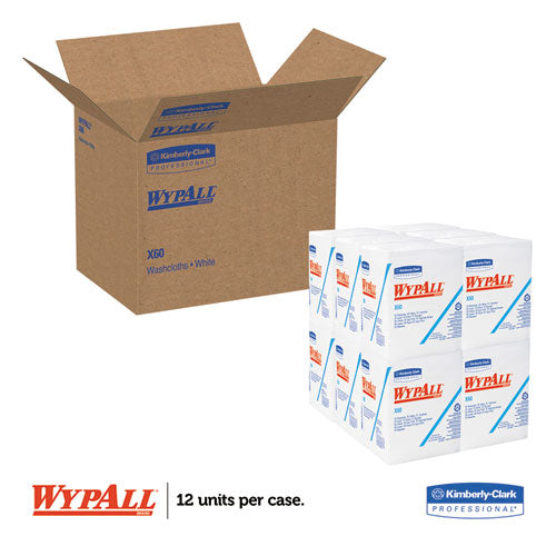 General Clean X60 Cloths, 1/4 Fold, 12.5 X 13, White, 76/box, 12 Boxes/carton