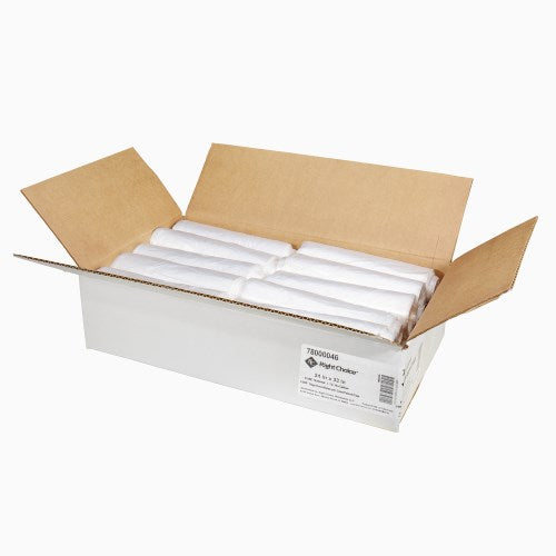 Right Choice™ Hdpe 12/16-Gal Can Liner Roll, Natural, 24" X 33", 6 Mic000 1000/Case
