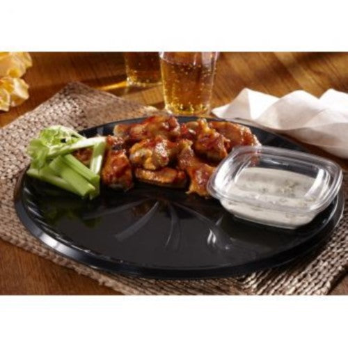Sturdiware Round Platter Black With Clear Pet High Dome Lid - 16" 25/Case