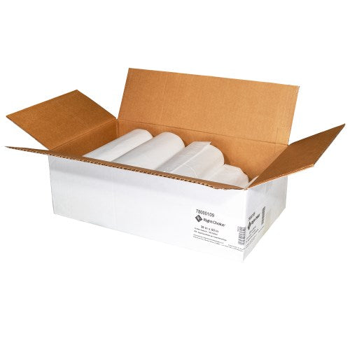 Right Choice™ Hdpe 60-Gal Can Liner Roll, Natural, 38" X 60", 16 Mic 200/Case