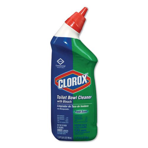 Clorox Toilet Bowl Cleaner With Bleach Fresh Scent 24 Oz Bottle 12/Case