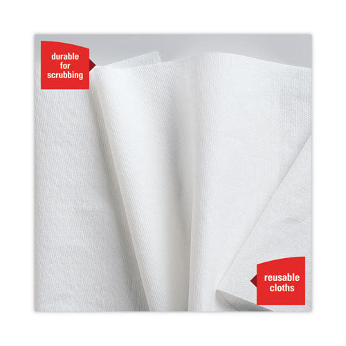 Power Clean X80 Heavy Duty Cloths, Jumbo Roll, 12.4 X 12.2, White, 475/roll