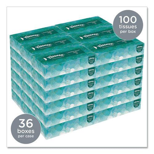 Kleenex White Facial Tissue For Business 2-ply White Pop-up Box 100 Sheets/box 36 Boxes/Case