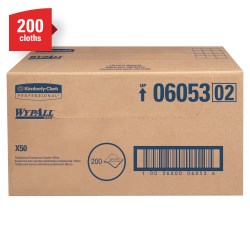 Wypall X50 White Wiper - 12.5" X 23.5" 200/Case