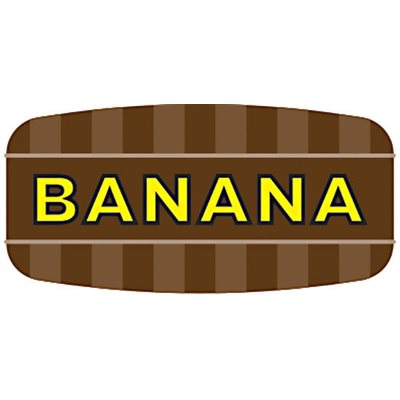 Label - Banana 4 Color Process/UV 0.625x1.25 In. Rectangular 1000/Roll