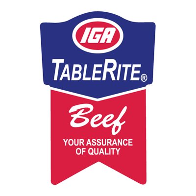 Label - IGA TableRite Beef Blue/Red 1.25x1.875 In. Ribbon 500/rl