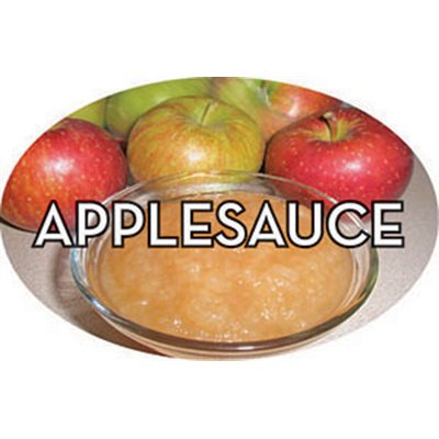 Label - Applesauce 4 Color Process 1.25x2 In. Oval 500/rl