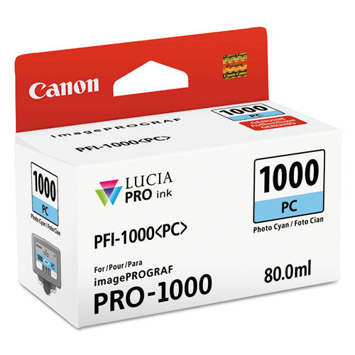 Canon 0550c002 (pfi-1000) Lucia Pro Ink Photo Cyan