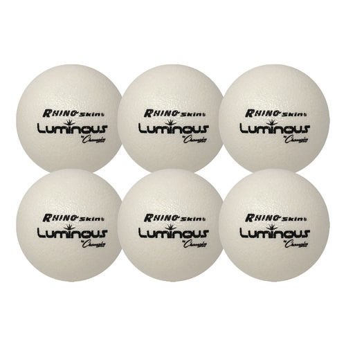 Champion Sports Rhino Skin Luminous Dodgeball Set 6.3" Diameter 6/set