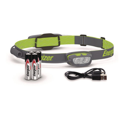 Energizer Pro Series Multi-color Hybrid Headlamp Rechargeable Lithium Ion/4 Aaa Batteries (included) Gray/green