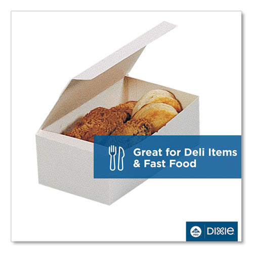 Dixie Tuck-top One-piece Paperboard Take-out Box 9x5x3 White Paper 250/Case