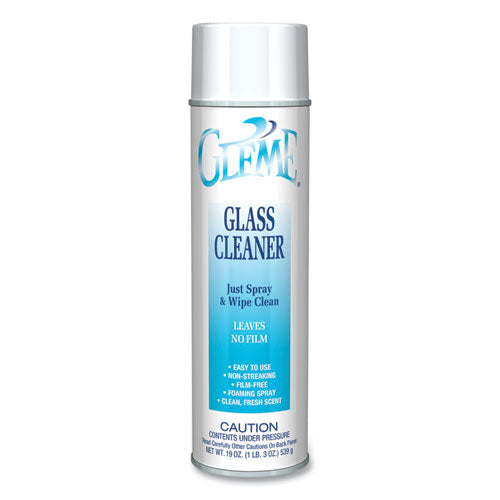Claire Gleme Glass Cleaner Fresh Scent 19 Oz Aerosol Spray Dozen