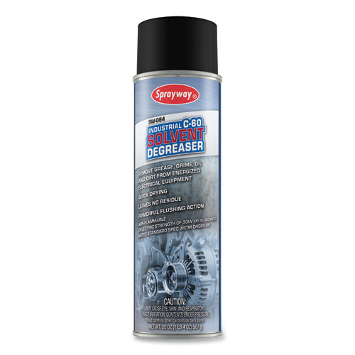 Sprayway C-60 Industrial Solvent Degreaser 20 Oz Dozen