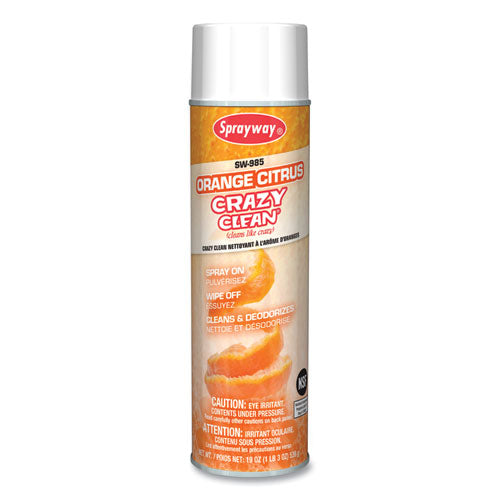 Sprayway Orange Citrus Crazy Clean Orange Scent 19 Oz Aerosol Spray Dozen