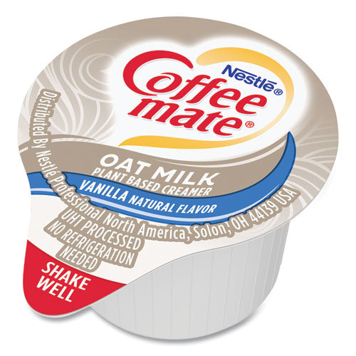 Coffee Mate Plant-based Oat Milk Liquid Creamers Natural Vanilla 0.38 Oz Mini Cups 50/box
