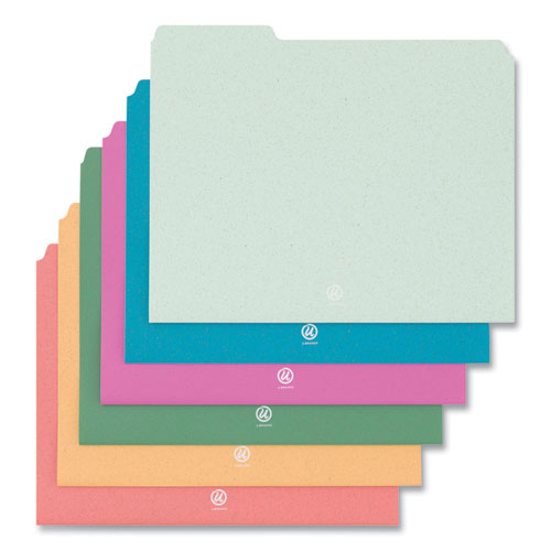 U Brands U Eco Poly File Folders 1/3 Cut Tabs: Assorted Letter Size 0.5" Expansion Assorted Colors 24/pack