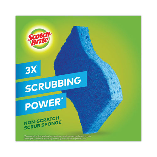 Scotch-Brite Non-scratch Multi-purpose Scrub Sponge 4.4x2.6 0.8" Thick Blue 9/pack