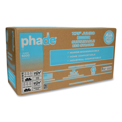 Phade™ Marine Biodegradable Straws 7.75" Ocean Blue 6000/Case