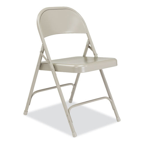 NPS 50 Series All-steel Folding Chair Supports 500 Lb 16.75" Seat Height Gray Seat/back/base 4/Case Ships In 1-3 Bus Days