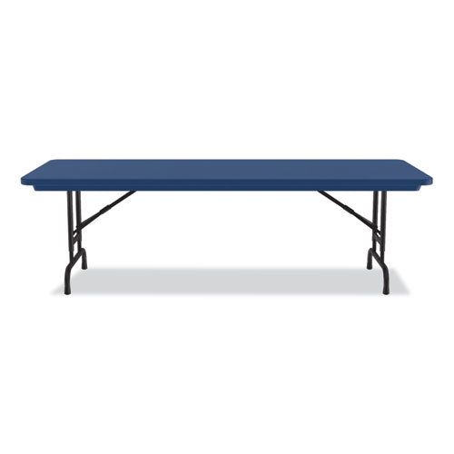 Correll Adjustable Folding Tables Rectangular 72"x30"x22" To 32" Blue Top Black Legs 4/pallet