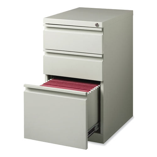 Hirsh Industries Full-width Pull 20 Deep Mobile Pedestal File Box/box/file Letter Lt Gray 15x19.88x27.75