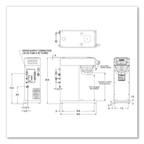 BUNN Axiom Dv-aps Airpot System 12 Cups Silver/black