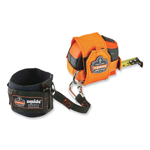 Ergodyne Squids 3770 Belt Clip Tape Measure Holder Large 3.62x7.25x2.5 Polyester Orange
