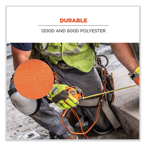 Ergodyne Squids 3770 Belt Clip Tape Measure Holder Large 3.62x7.25x2.5 Polyester Orange