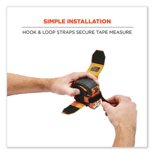Ergodyne Squids 3770 Belt Clip Tape Measure Holder Large 3.62x7.25x2.5 Polyester Orange