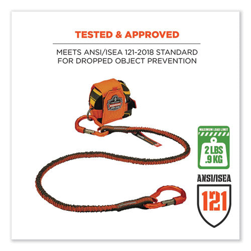 Ergodyne Squids 3770 Belt Clip Tape Measure Holder Large 3.62x7.25x2.5 Polyester Orange