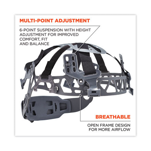 Ergodyne Skullerz 8975 Class C Safety Helmet 6-point Ratchet Suspension White