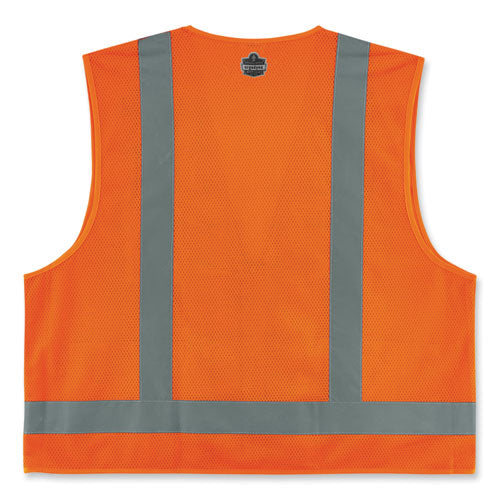 Ergodyne Glowear 8249z-s Single Size Class 2 Economy Surveyors Zipper Vest Polyester Small Orange