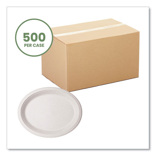 Vegware™ Molded Fiber Tableware Platter 7x10x1 White 500/Case