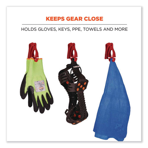 Ergodyne Squids 3405 Belt Clip Glove Clip Holder 1x1x6 Acetal Copolymer Red