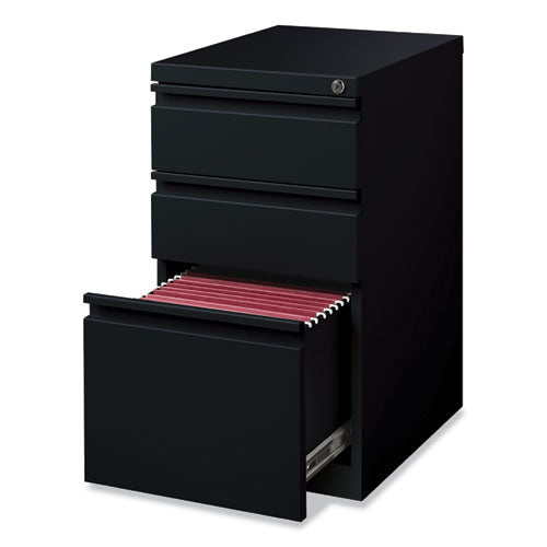 Hirsh Industries Full-width Pull 20 Deep Mobile Pedestal File Box/box/file Letter Black 15x19.88x27.75