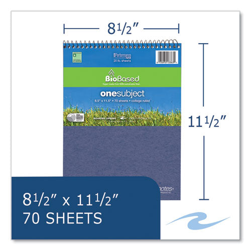 Roaring Spring Earthtones Biobased  1 Subject Notebook Med/college Rule Asst Covers (70) 8.5x11.5 Sheets 24/ct Ships In 4-6 Bus Days