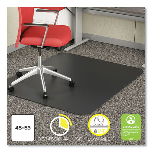 Deflecto Economat Carpet Chair Mat Rectangular 45x53 Black