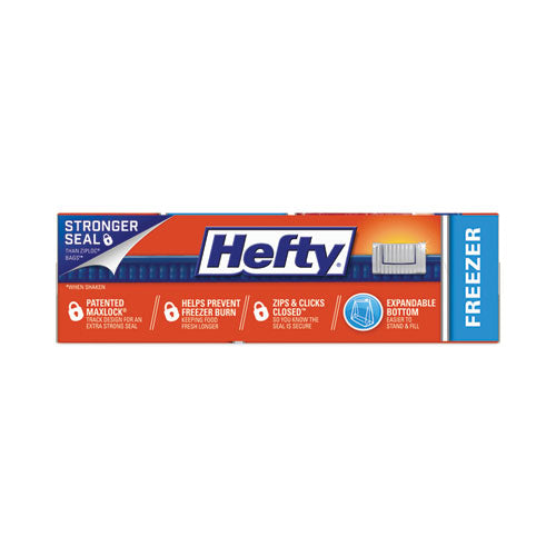 Hefty Slider Bags 1 Qt 2.5 Mil 7"x8" Clear 35/box