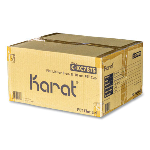Karat Pet Lids Fits 8 Oz To 10 Oz Cold CupsxStraw Hole Clear 1000/Case