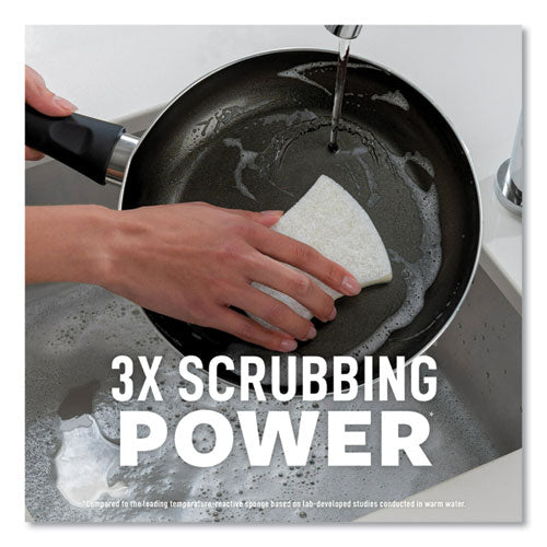 Scotch-Brite Greener Clean Non-scratch Scrub Sponge 2.6x3.3 0.7" Thick White 6/pack