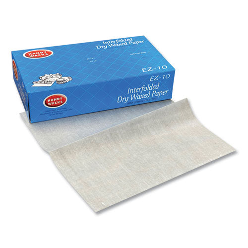 Handy Wacks© Interfolded Dry Waxed Paper 10.75x10 500 Box 12 Boxes/Case