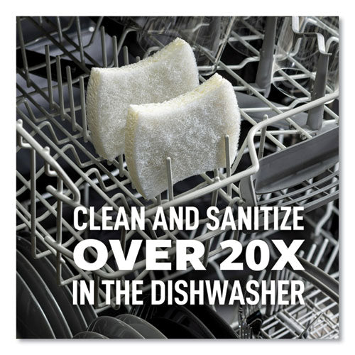 Scotch-Brite Greener Clean Non-scratch Scrub Sponge 2.6x3.3 0.7" Thick White 3/pack