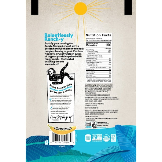 Barnana Ranch Plantain Nuggets-4 oz. Bag-6/Case