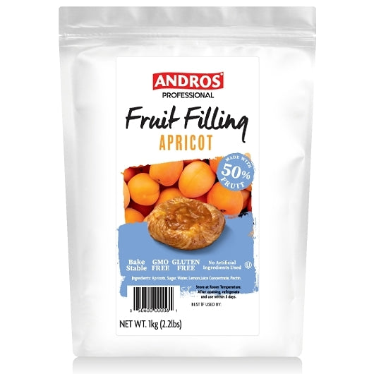 Andros Professional 50% Apricot Fruit Filling-2.2 lb. Bag-6/Case