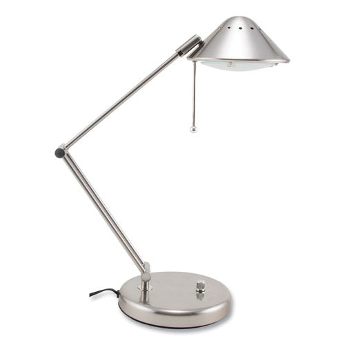 V-Light Halogen Lamp With 3-point Adjustable Arm 15" High Brushed Nickel