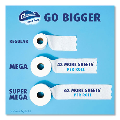 Charmin Ultra Soft Bathroom Tissue Mega Roll Septic Safe 2-ply White 224 Sheets/roll 4 Rolls/pack 8 Packs/Case